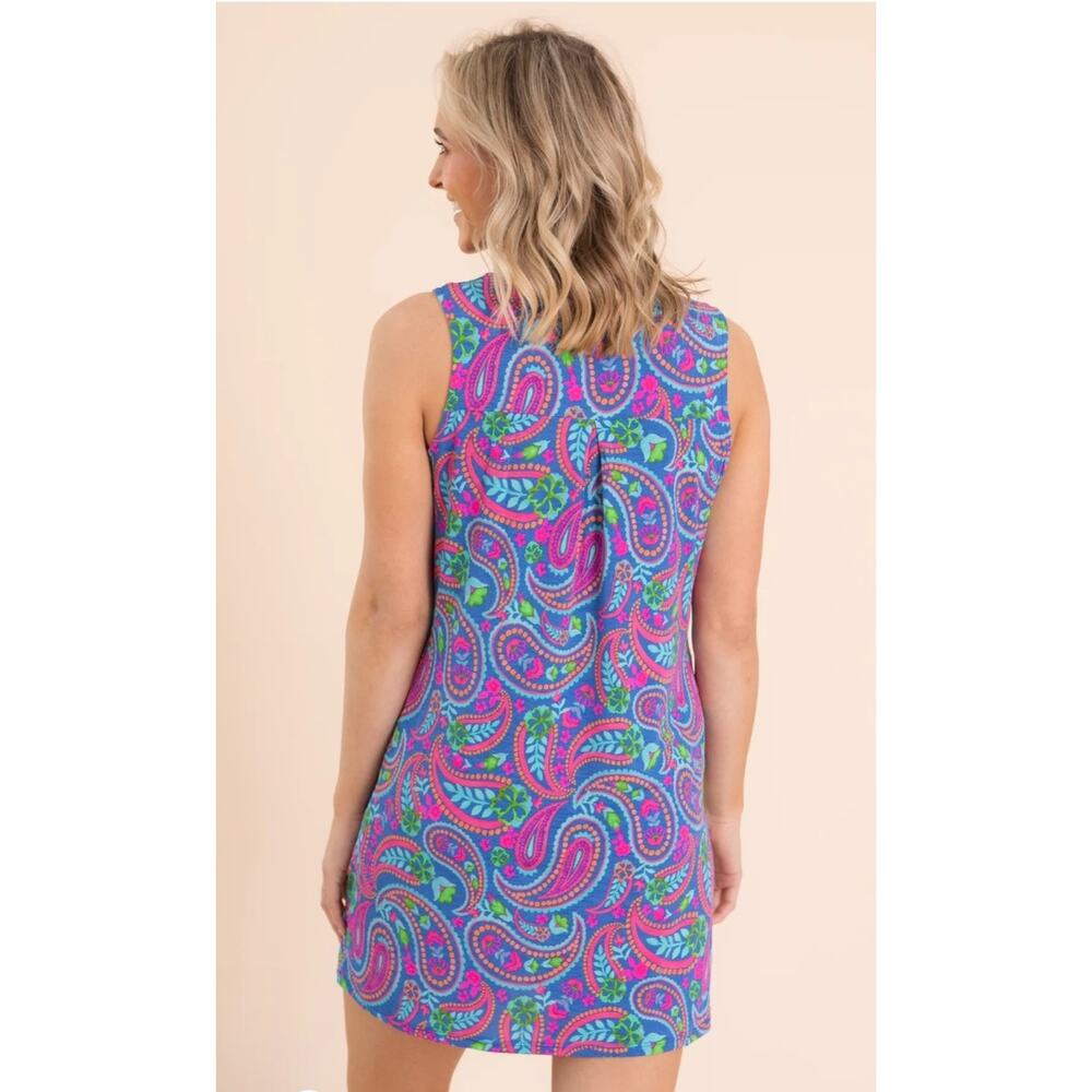 The Lizzy Tank Dress In blue  By Dear Scarlett size small - Picture 2 of 8